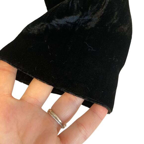 Lillie Rubin Black Velvet Cropped Shrug Holiday New Years Jacket Size Medium - Picture 7 of 15